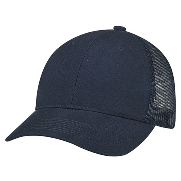 Enzyme Washed Deluxe Chino Twill / Soft Nylon Mesh - 6 Panel Constructed Full-Fit (Mesh Back) Thumbnail