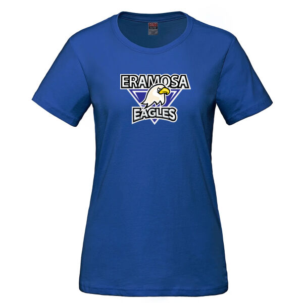 Ladies Ring Spun Combed Cotton Crewneck T-Shirt Thumbnail